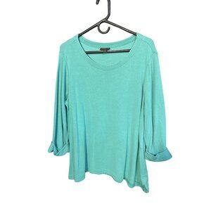 J.Jill Wearever‎ Collection Womens Aqua 3/4 Sleeve Top XL